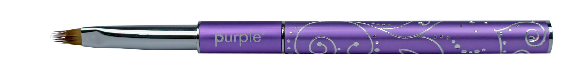 Nylon Nail Art Fork Brush (metallic handle) - Pipa Cosmetics Purple Professional®