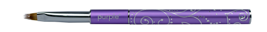 Nylon Nail Art Fork Brush (metallic handle) - Pipa Cosmetics Purple Professional®