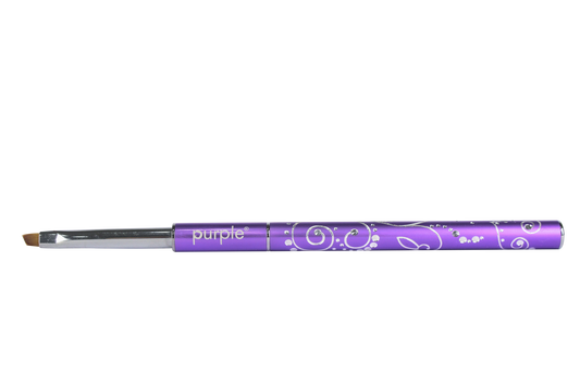 Nylon Nail Art One Stroke S Brush 3mm/4,5mm (metallic handle) - Pipa Cosmetics Purple Professional®
