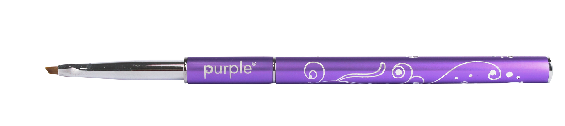 Nylon Nail Art One Stroke XS Brush 3mm/4mm (metallic handle) - Pipa Cosmetics Purple Professional®