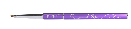 Nylon Nail Art One Stroke XS Brush 3mm/4mm (metallic handle) - Pipa Cosmetics Purple Professional®