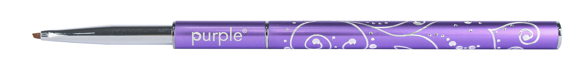Nylon Nail Art One Stroke XXS Brush 1,5mm/2,5mm (metallic handle) - Pipa Cosmetics Purple Professional®
