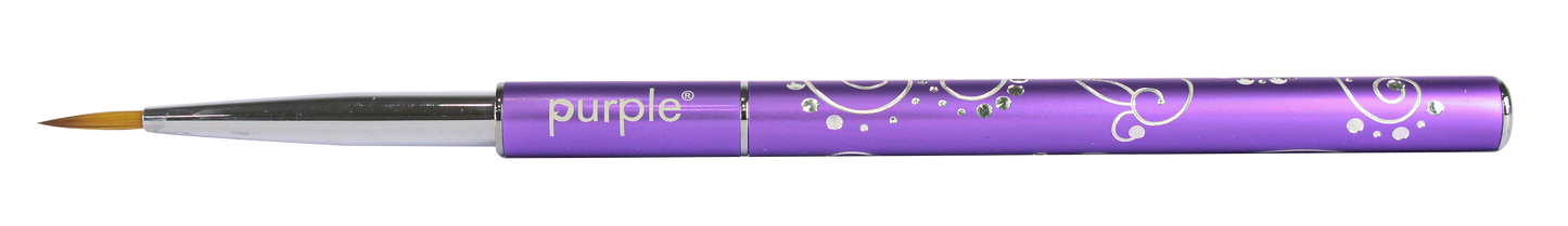 Nylon Nail Art Shadows Brush 2mm/11mm (metallic handle) - Pipa Cosmetics Purple Professional®