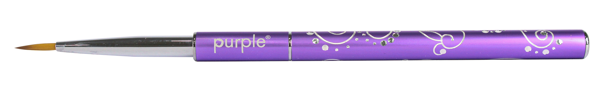 Nylon Nail Art Shadows Brush 2mm/11mm (metallic handle) - Pipa Cosmetics Purple Professional®