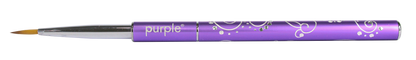 Nylon Nail Art Shadows Brush 2mm/11mm (metallic handle) - Pipa Cosmetics Purple Professional®