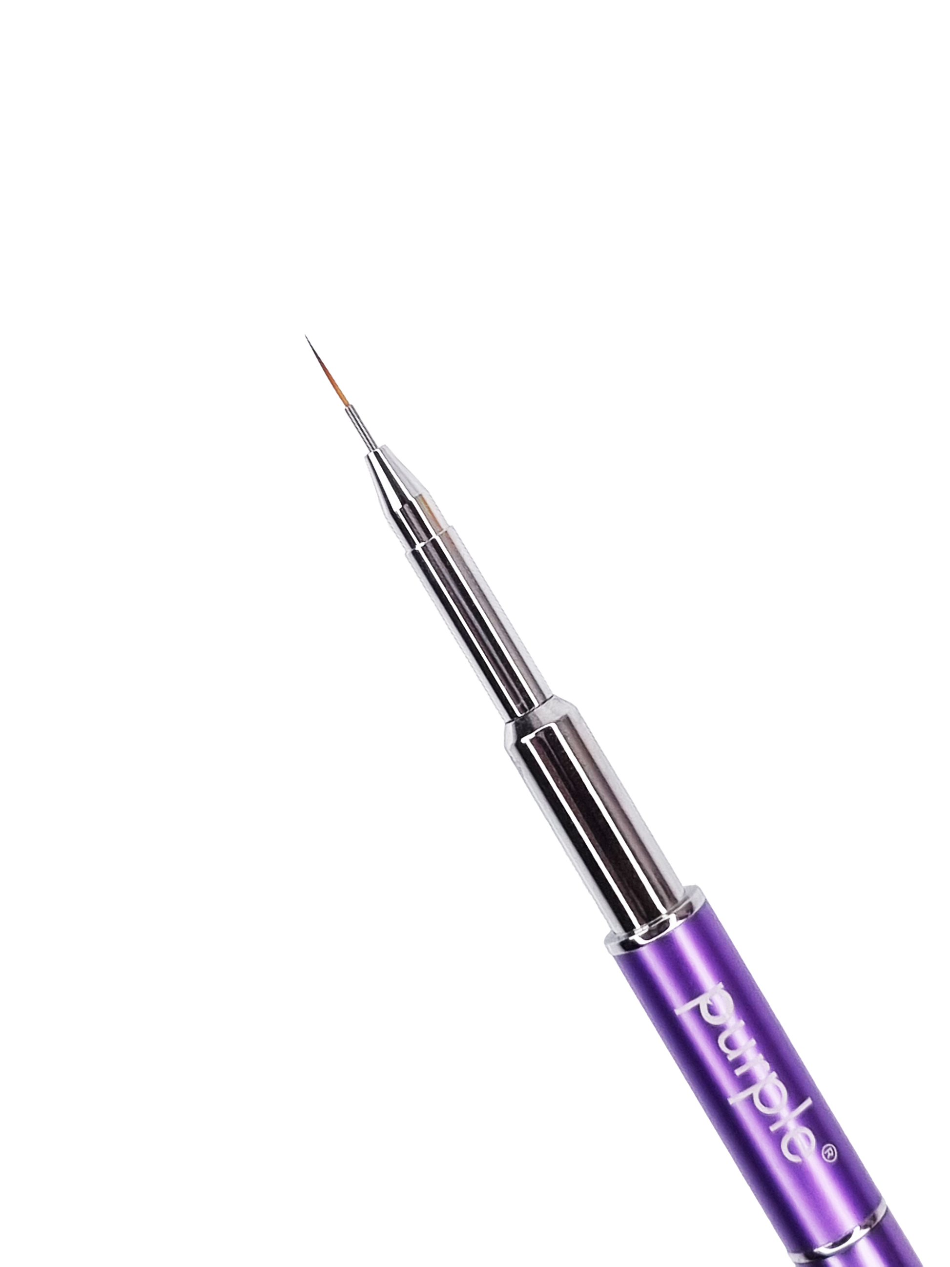 Nylon Nail Art Thin Strokes Brush 7mm (metallic handle) - Pipa Cosmetics Purple Professional®