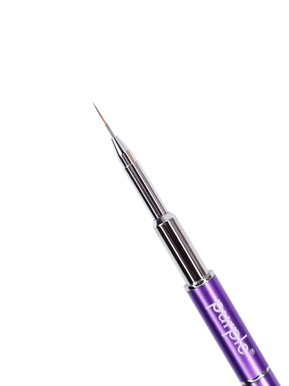 Nylon Nail Art Thin Strokes Brush 7mm (metallic handle) - Pipa Cosmetics Purple Professional®