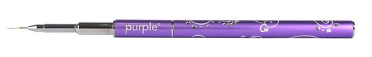 Nylon Nail Art Thin Strokes Brush 7mm (metallic handle) - Pipa Cosmetics Purple Professional®