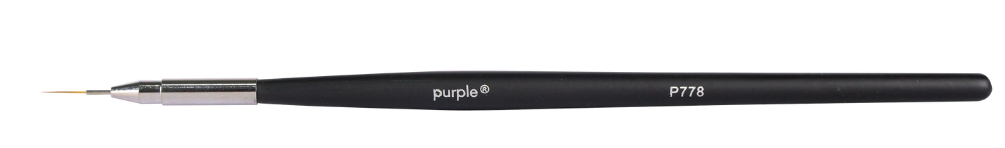 Nylon Nail Art Thin Strokes Brush 7mm (wooden handle) - Pipa Cosmetics Purple Professional®