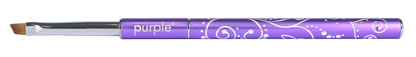 Nylon Slant One Stroke M Brush #4 (metallic handle) - Pipa Cosmetics Purple Professional®