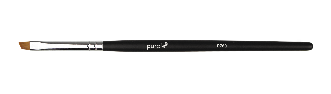 Nylon Slant One Stroke M Brush #4 (wooden handle) - Pipa Cosmetics Purple Professional®