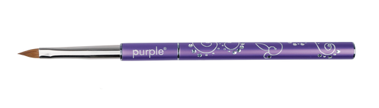 Oval 3D and Acrilic Brush #4 (metallic handle) - Pipa Cosmetics Purple Professional®