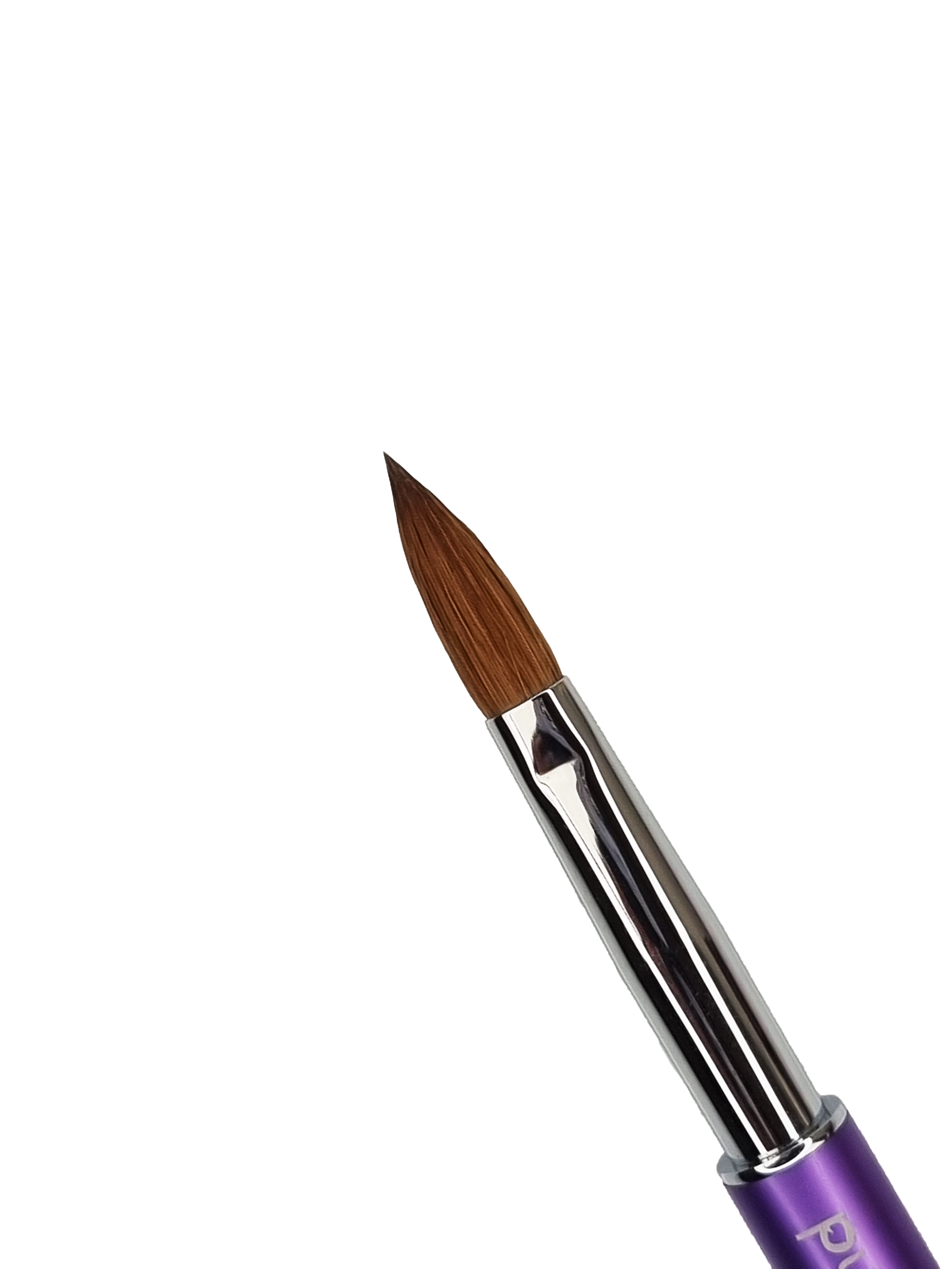 Oval Acrylic Brush 100% Kolinsky #8 (metallic handle) - Pipa Cosmetics Purple Professional®