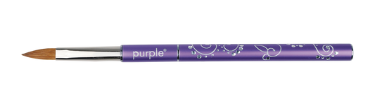 Oval Acrylic Brush 75% Kolinsky #8 (metallic handle) - Pipa Cosmetics Purple Professional®