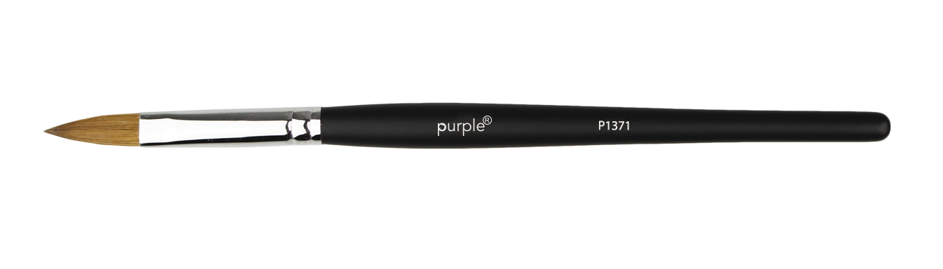 Oval Acrylic Brush 75% Kolinsky #8 (wooden handle) - Pipa Cosmetics Purple Professional®