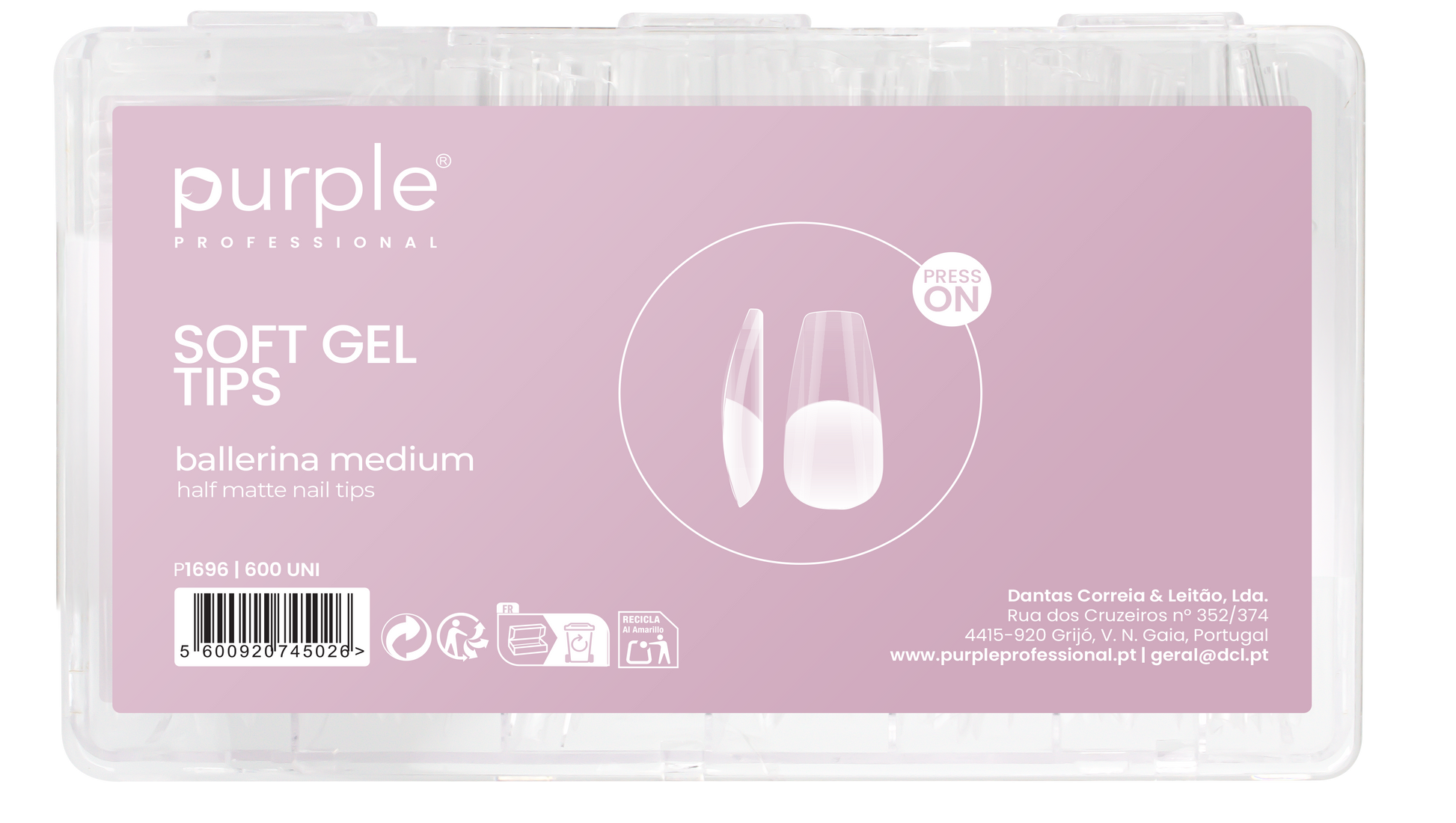 Soft Gel Tips Press On - Ballerina - Medium Half Matte - Pipa Cosmetics