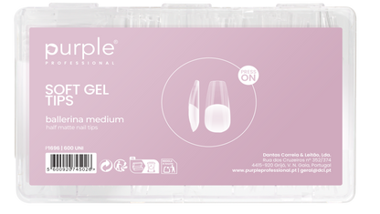 Soft Gel Tips Press On - Ballerina - Medium Half Matte - Pipa Cosmetics