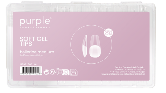 Soft Gel Tips Press On - Ballerina - Medium Half Matte