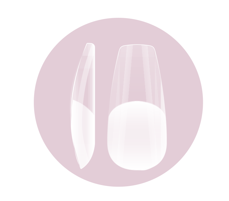 Soft Gel Tips Press On - Ballerina - Medium Half Matte - Pipa Cosmetics