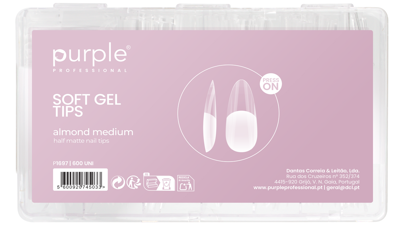 Magic Gel Tips Press On - Almond - Medium Half Matte - Pipa Cosmetics