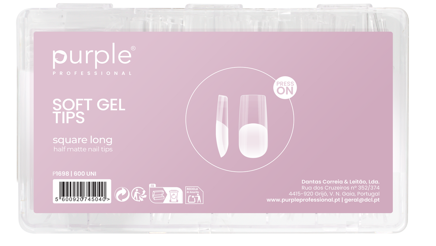 Magic Gel Tips Press On - Square - Medium Half Matte - Pipa Cosmetics