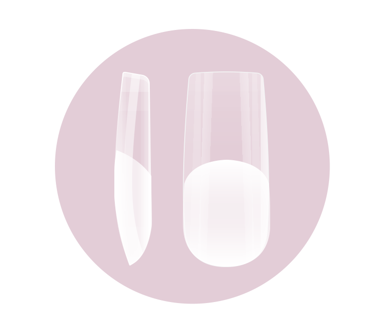 Magic Gel Tips Press On - Square - Medium Half Matte - Pipa Cosmetics