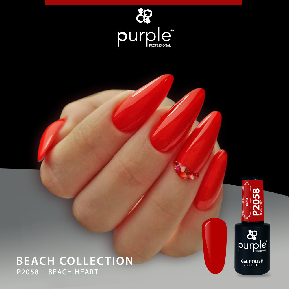 Gel Polish Beach Heart