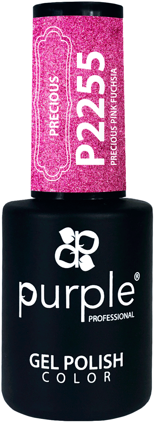 Gel Polish Precious Pink Fuchsia  glitter