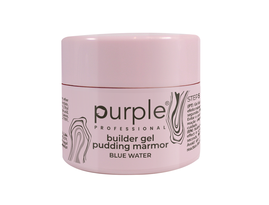 Builder gel Pudding Marmor Blue Water - Pipa Cosmetics