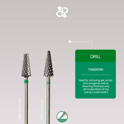 Tungsten Nail Drill - Conical 6x14.5mm (coarse)