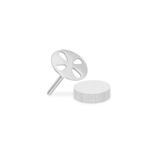 Metallic Base of Circular Adhesive Discs 25mm for Pedicure