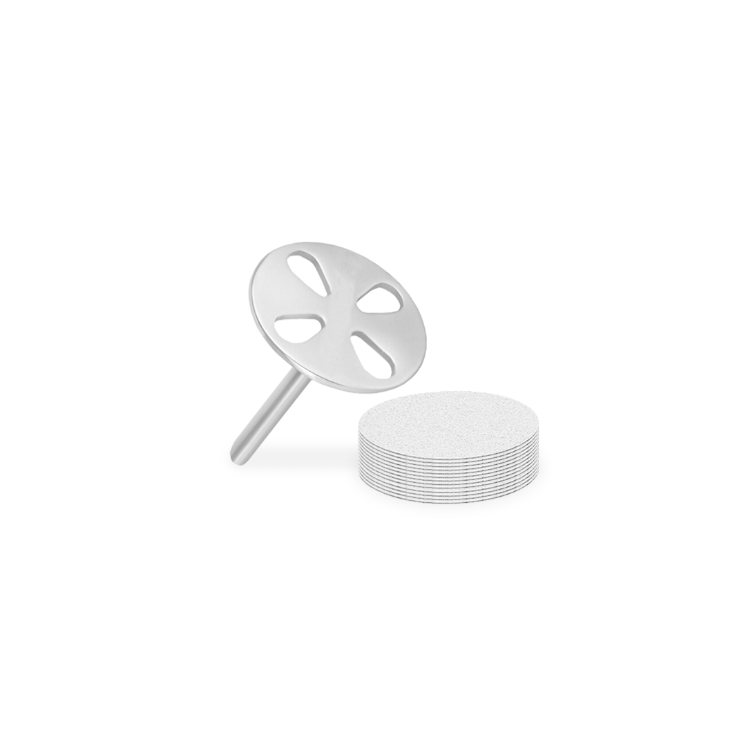 Metallic Base of Circular Adhesive Discs 15mm for Pedicure