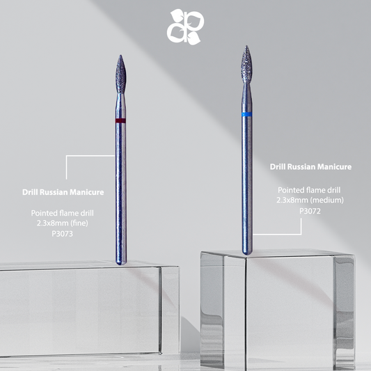 Russische Manicure Nagelboor - Puntige Vlam 2.3x8mm (fijn)