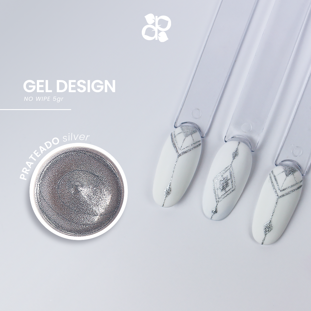 Gel Design Silver No Wipe