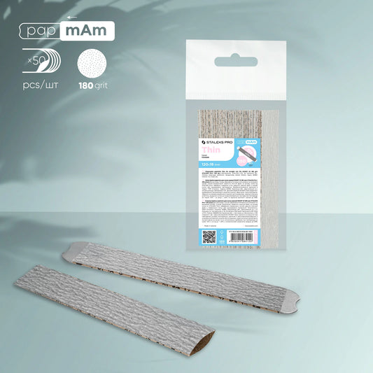 PapmAm disposable files for SMART 22 straight nail files  180 grit (50 pcs) - Pipa Cosmetics Staleks Pro
