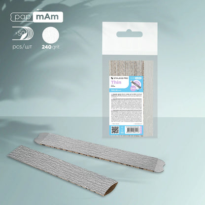 PapmAm disposable files for SMART 22 straight nail files 240 grit (50 pcs) - Pipa Cosmetics Staleks Pro