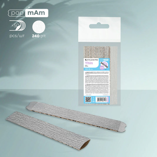 PapmAm disposable files for SMART 22 straight nail files 240 grit (50 pcs) - Pipa Cosmetics Staleks Pro
