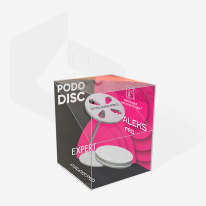 Pedicure disc PODODISC EXPERT M and set of disposable file 180 grit 5 pc (20 mm) - Pipa Cosmetics Staleks Pro