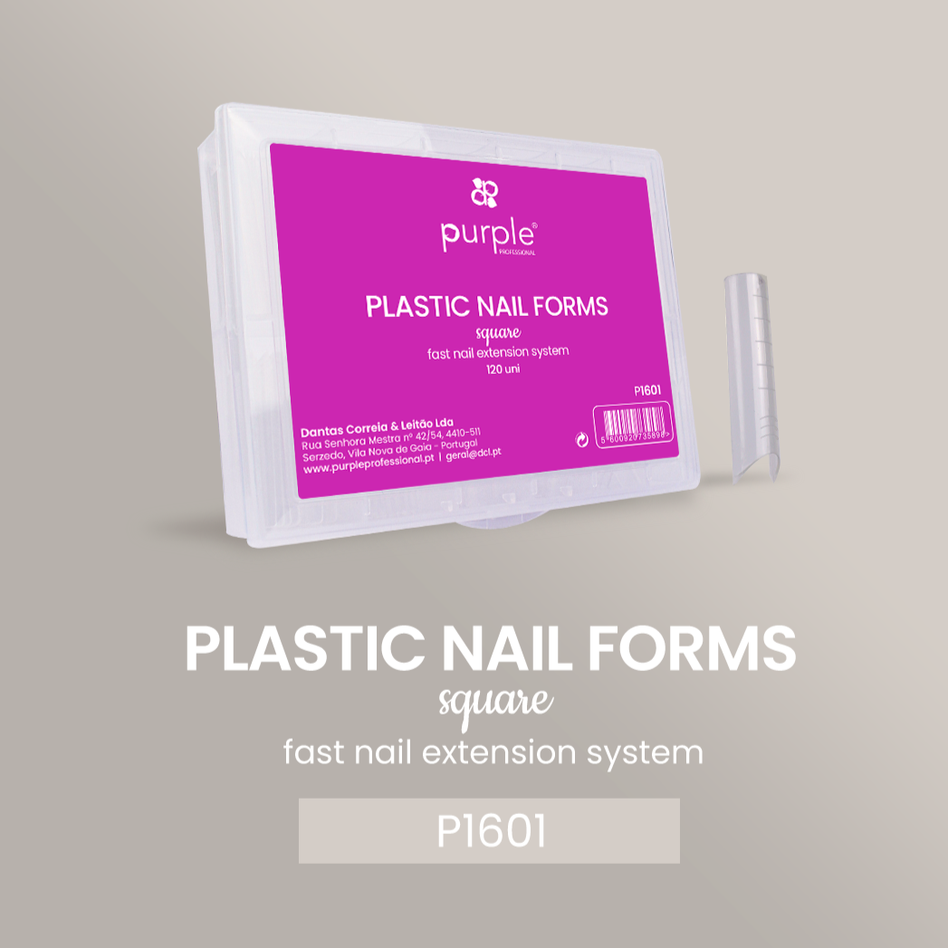 Plastic Square Nail Forms - Pipa Cosmetics Purple Professional®