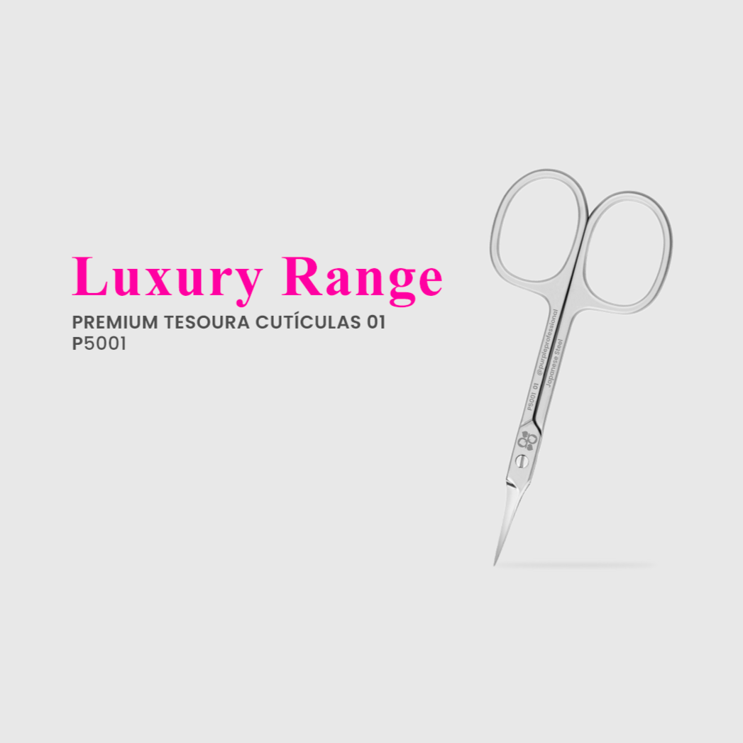 Premium Cuticle Scissor 01 96mm (japanese stainless steel) - Pipa Cosmetics Purple Professional®