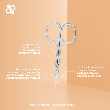 Premium Cuticle Scissor 01 96mm (japanese stainless steel) - Pipa Cosmetics Purple Professional®