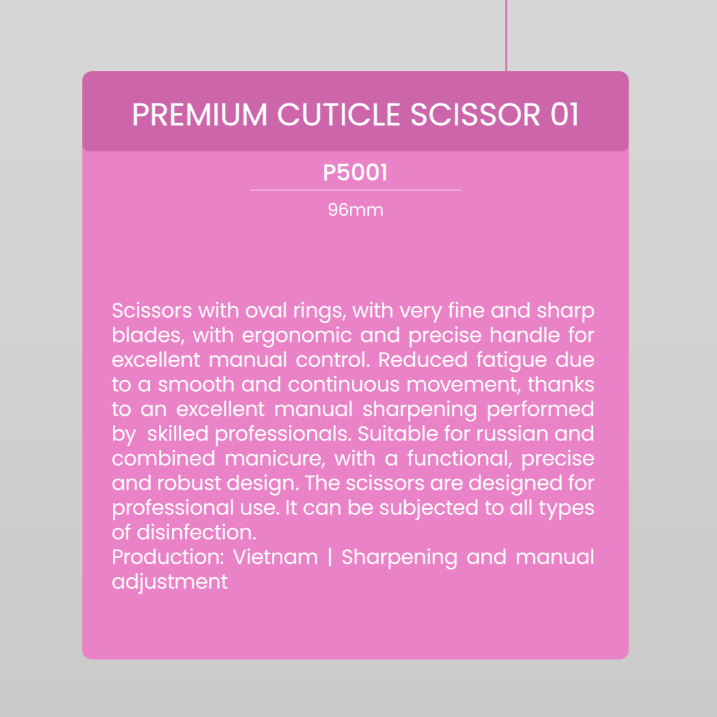 Premium Cuticle Scissor 01 96mm (japanese stainless steel) - Pipa Cosmetics Purple Professional®