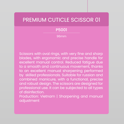 Premium Cuticle Scissor 01 96mm (japanese stainless steel) - Pipa Cosmetics Purple Professional®
