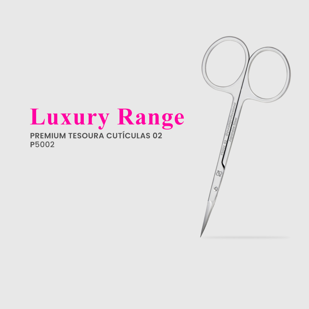 Premium Cuticle Scissor 02 107mm (japanese stainless steel) - Pipa Cosmetics Purple Professional®