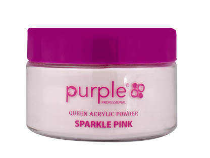 Queen Acrylic Powder Sparkle Pink 50gr - Pipa Cosmetics Purple Professional®