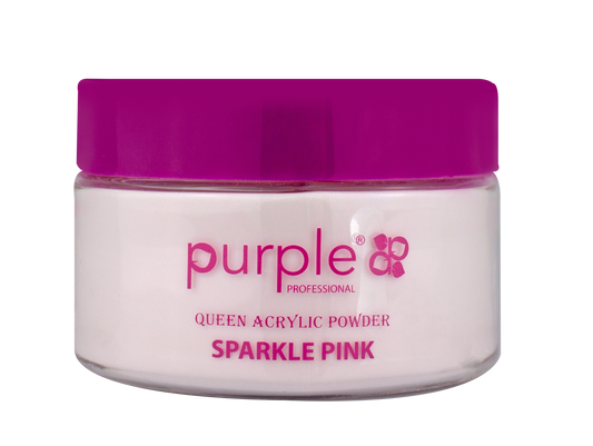 Queen Acrylic Powder Sparkle Pink 50gr - Pipa Cosmetics Purple Professional®