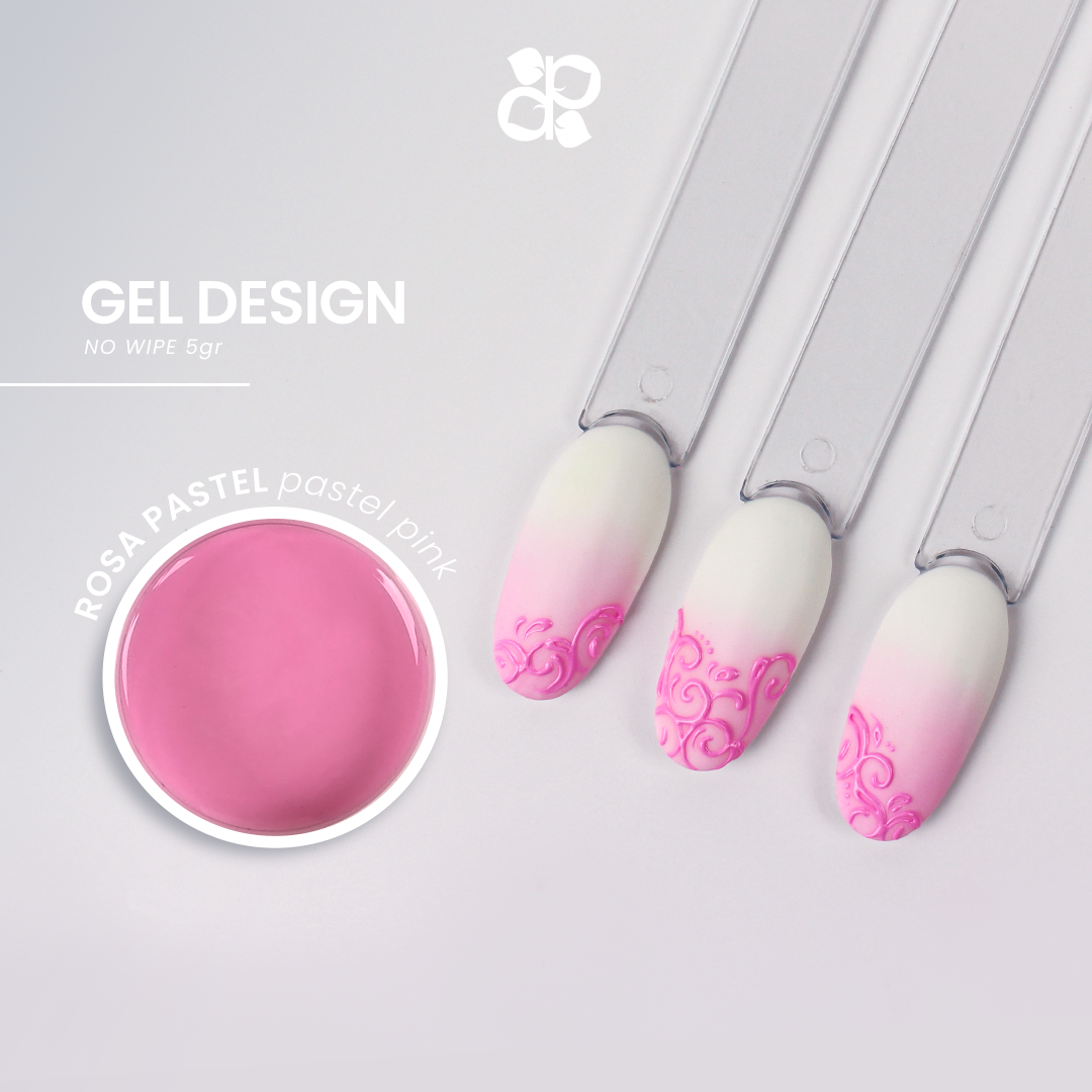 Gel Design Pastel Pink No Wipe