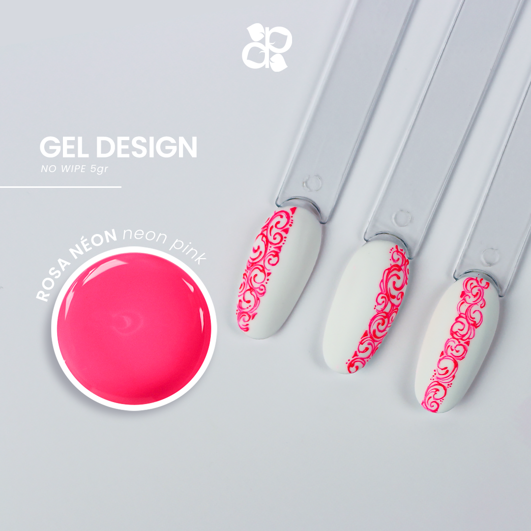 Gel Design Neon Pink No Wipe