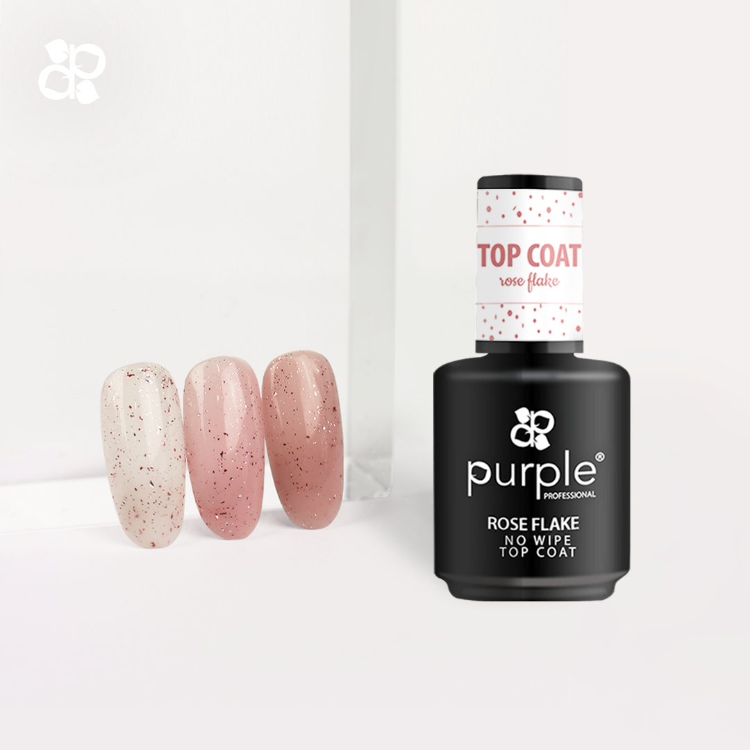 Rose Flake No Wipe Top Coat - Pipa Cosmetics Purple Professional®