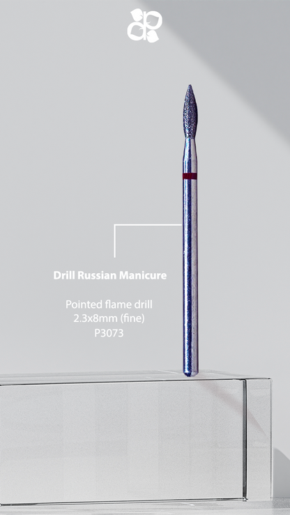 Russian Manicure Nail Drill - Pointed Flame 2.3x8mm (fine) - Pipa Cosmetics Purple Professional®